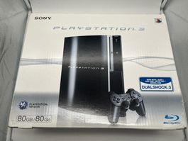 Playstation 3 Fat Lady OVP Schwarz PS3 Sony 80GB