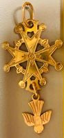 18 Karat; Ancien joli pendentif or jaune 750 , poinçonné