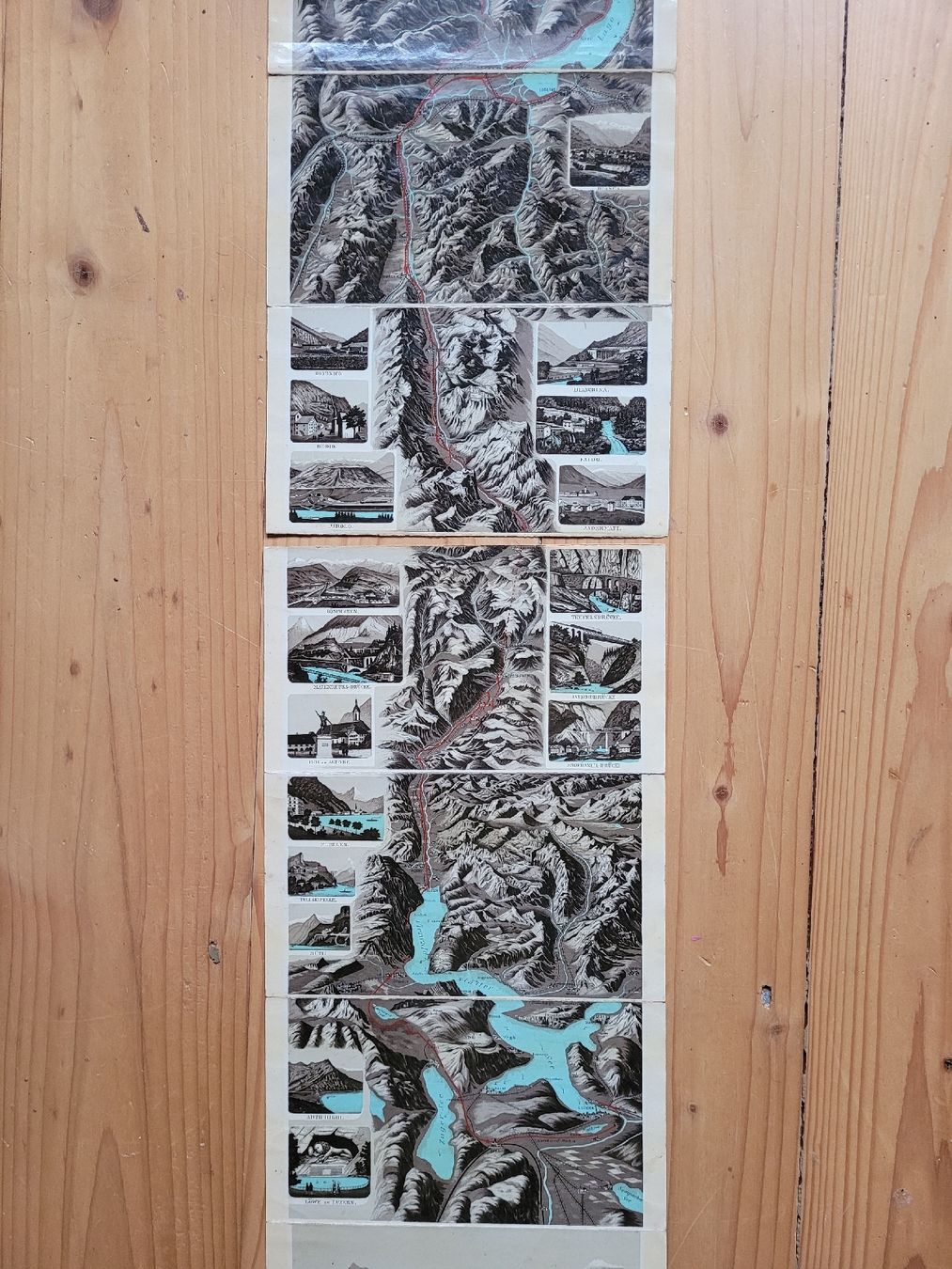 Documenti: Antike Gotthard Panorama Karte, Chemin de fer – Usato da Kriens venduto da Storch 4