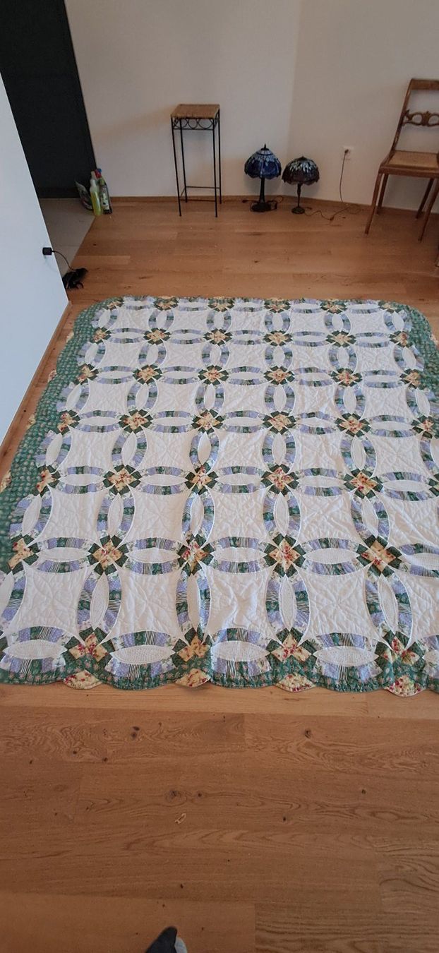 Coperte: Sehr grosser, handgemachter Patchwork Quilt, L 238cm B 220cm – Usato da Chur venduto da Okapi77 5
