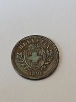 1 Rappen 1891 br. Kreuz