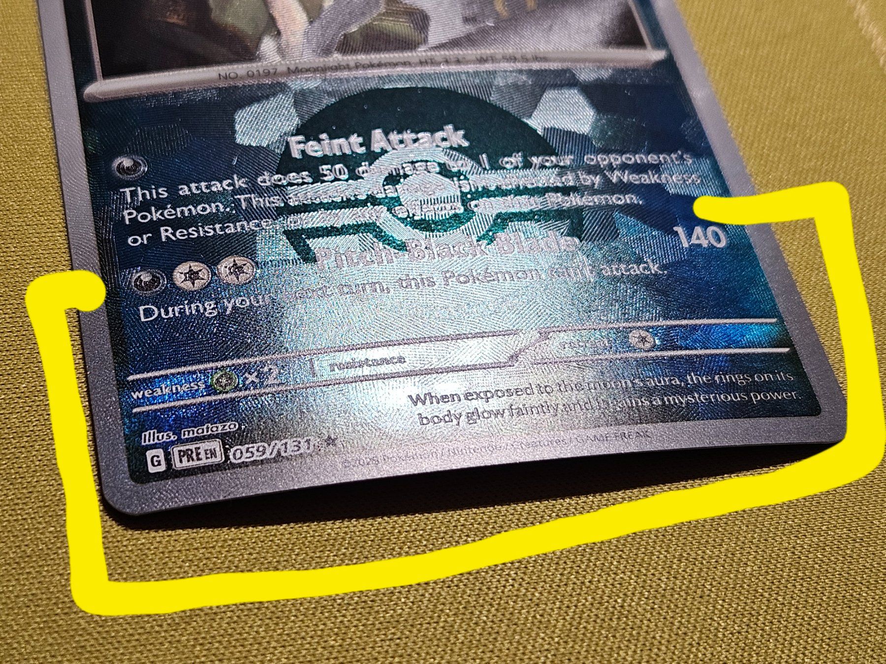 Pokémon Carte collezionabili: Prismatic Evolutions - Umbreon 059/131 EN Poke Ball - ERROR – Usato da Bellinzona venduto da Pokemarco