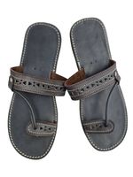Handgemachte Leder-Sandalen - Lederriemen mit deko 46