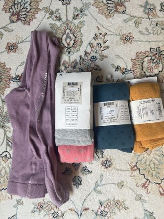3er Set Mädchen Strumpfhosen Gr. 122/134 Herbst