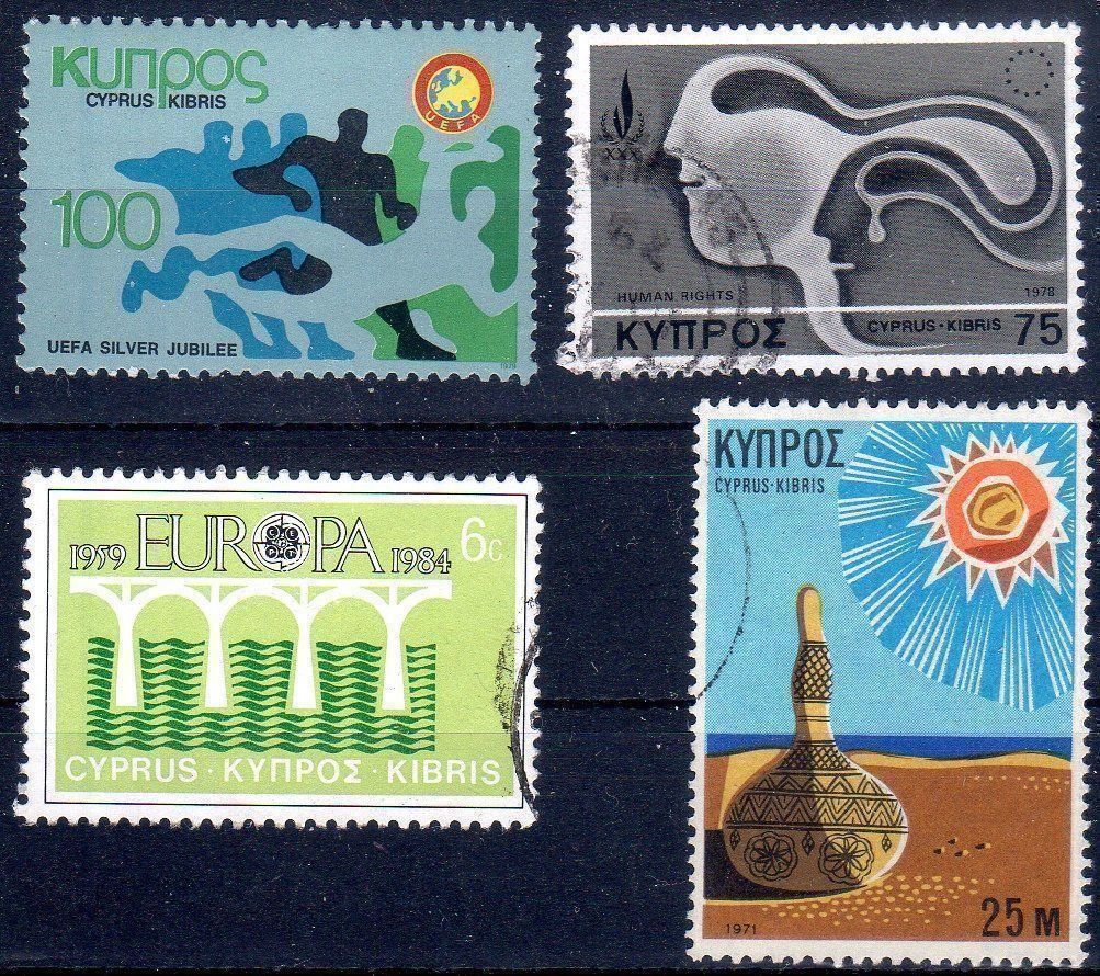 Tutti i francobolli: ZYPERN 4 MARKEN - ERHALT SIEHE SCAN - S71 – Usato da Losone venduto da EM2019