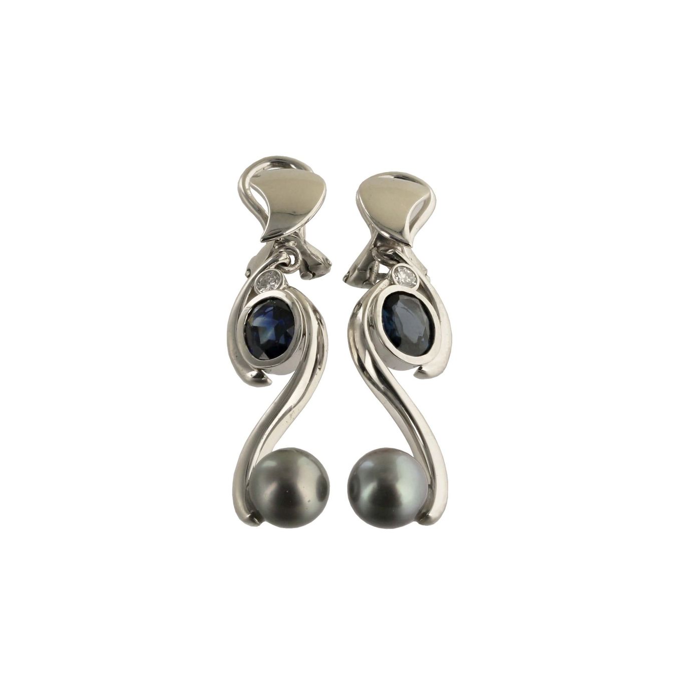 Ohrringe & -stecker: Saphir Südseeperlen Diamanten Ohrringe – Gebraucht aus Zürich von Vintage-Jewellery 2