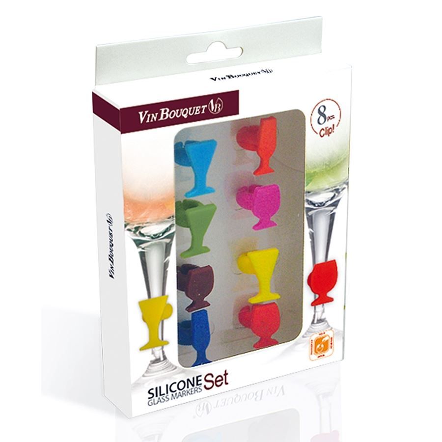 Küchengeräte: VinBouquet Glasmarker GLÄSER Set 8 Stk. – Neu und originalverpackt aus Wettingen von kochshop