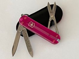 Victorinox Classic pink transp  mini  couteau rose