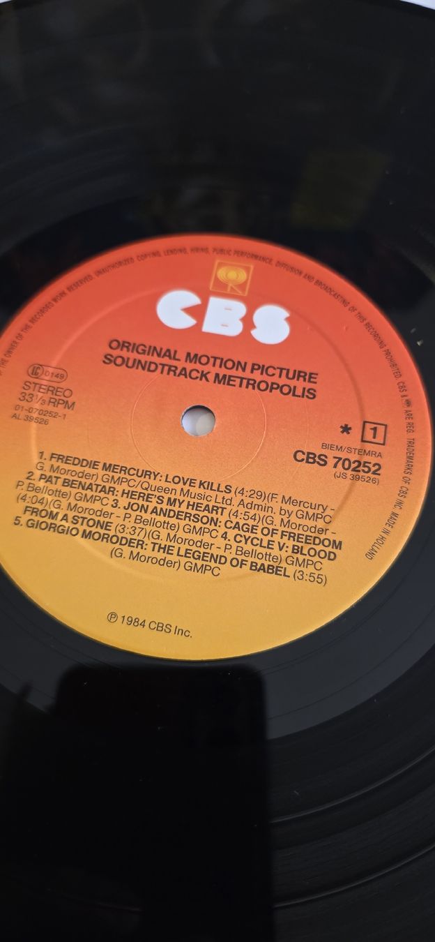 Dischi in vinile: Metropolis BO Giorgio Moroder - Freddie Mercury 1984 Vg,Vg – Usato da Yvonand venduto da RF-VINYL 2