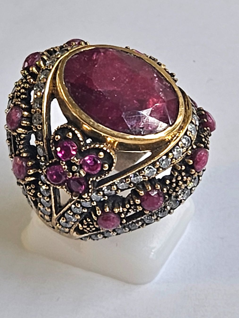 Ringe: Vintage Rubin Ring, 925er Silber – Neu (gemäss Beschreibung) aus Zürich von adriben 7