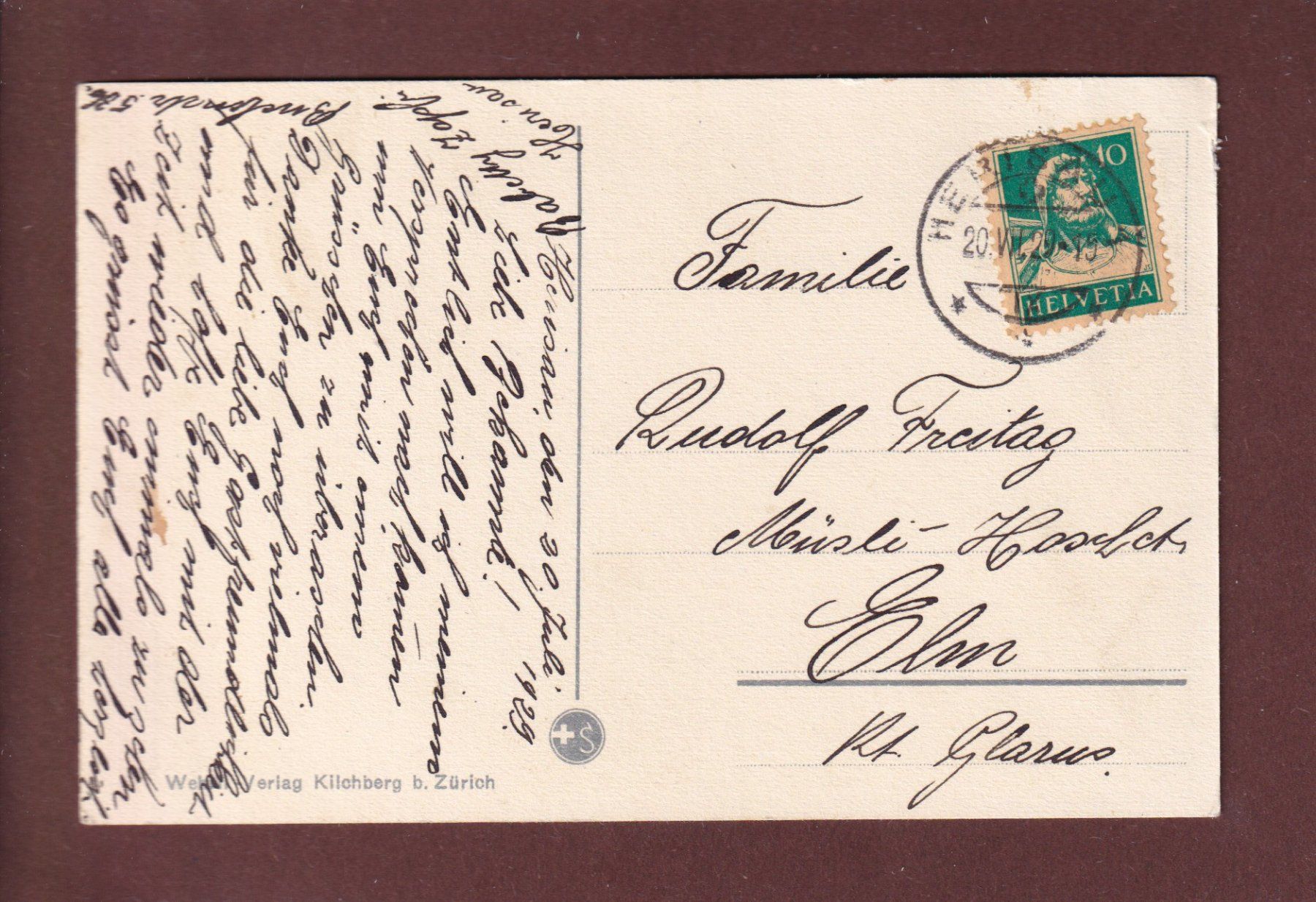 Cartoline postali: APPENZELL - Kinder - Tracht - 1929 – Usato da Pully venduto da nicecards 1