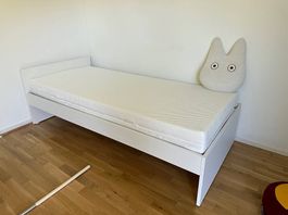 Bett Ikea VIHALS inkl. Matratze ABYGDA