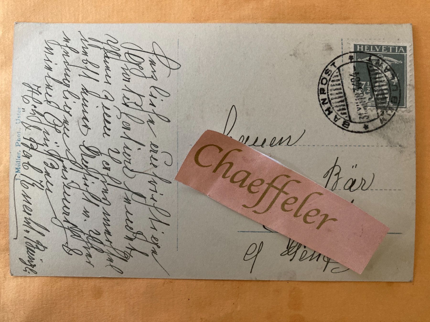 Cartes postales: 1934 Am Greifensee – D'occasion à Zürich par Chaeffeler 1