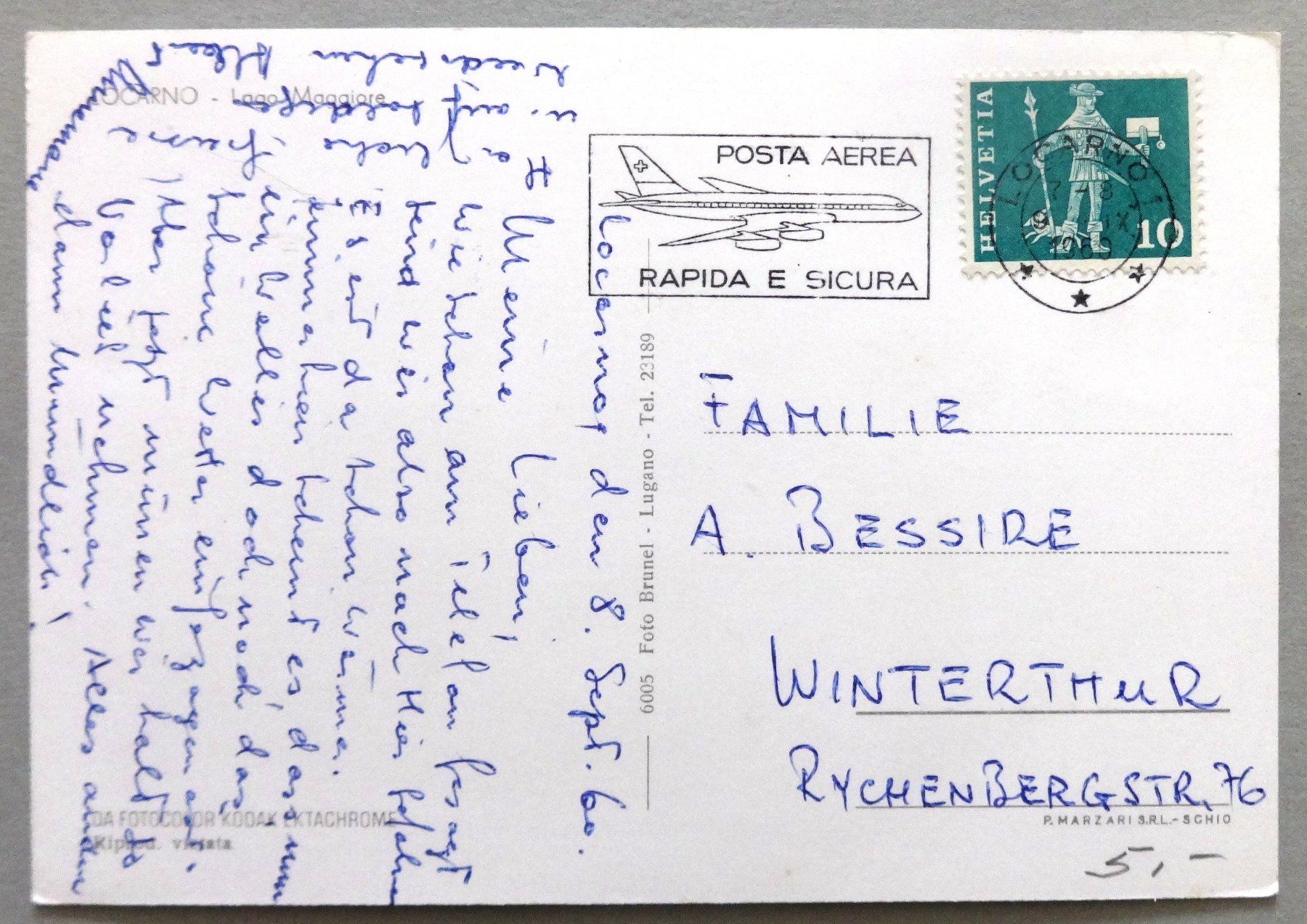Cartoline postali: Locarno - Lago Maggiore – Usato da Fétigny venduto da Billy2miny 1