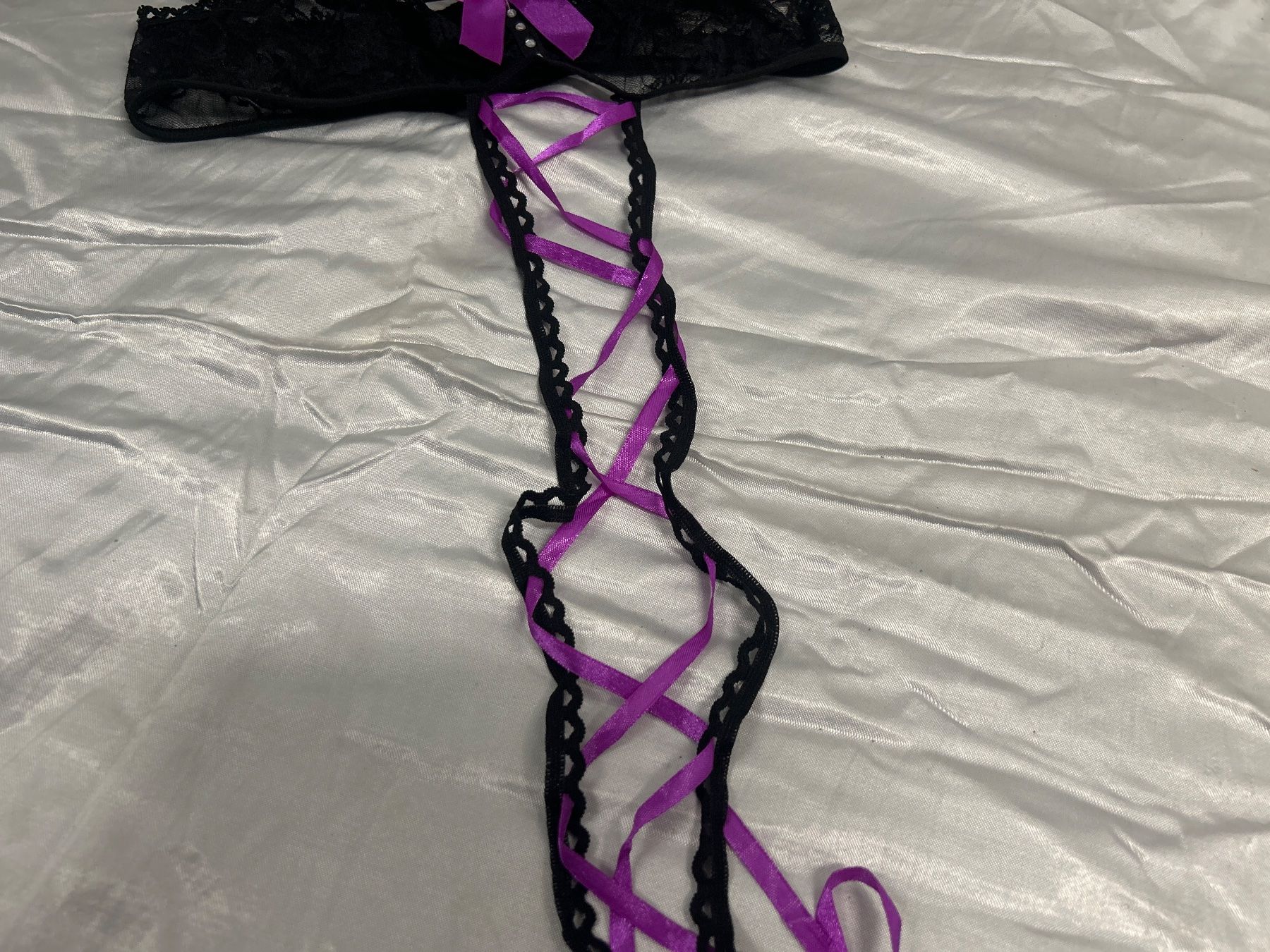 Sonstige Unterwäsche: Dessous Spitze Straps String BH 1 Size Neu Gratis Versand – Neu und originalverpackt aus Regensdorf von Spyke55 2