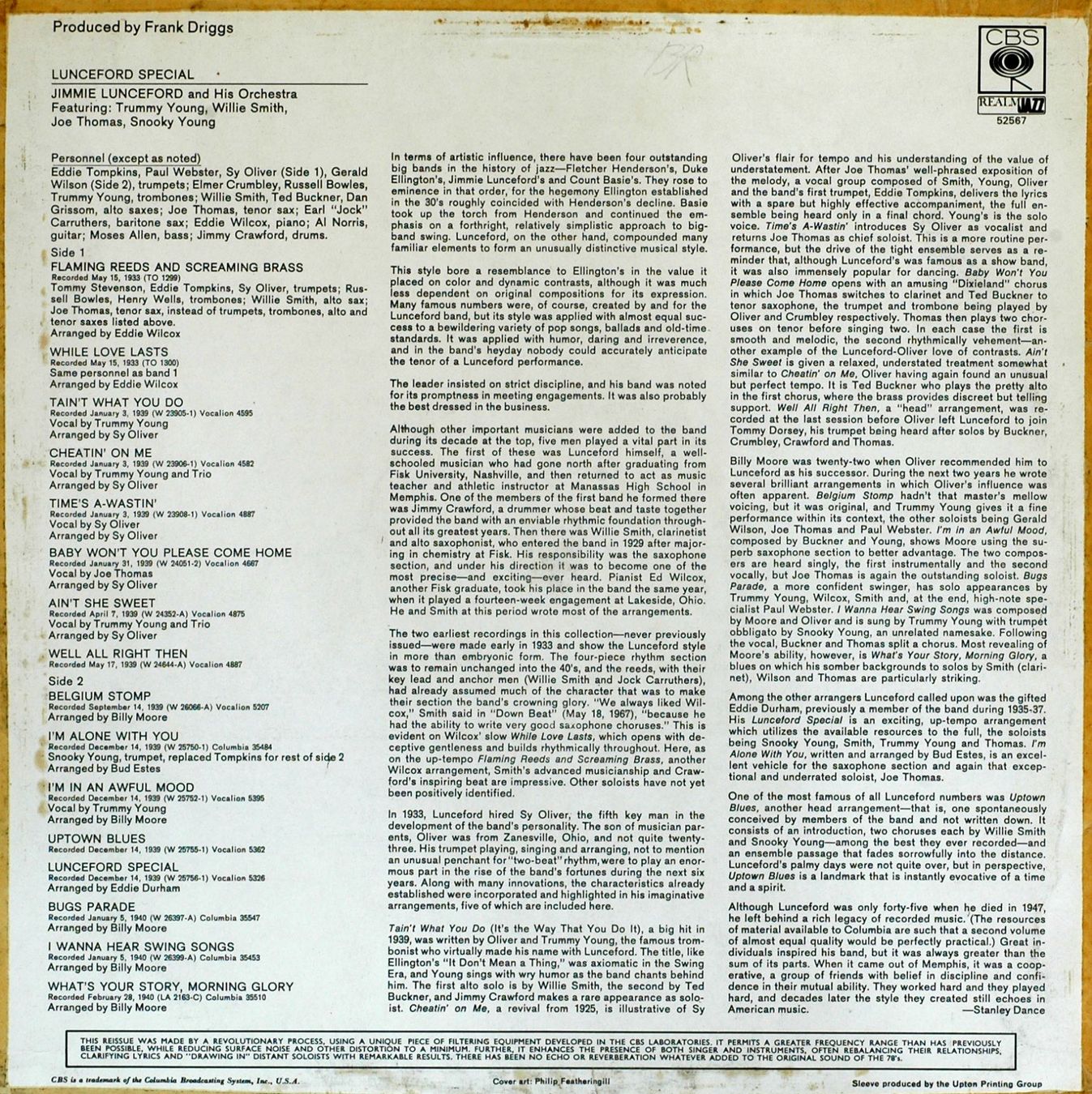 Schallplatten: Jazz LP: Jimmie Lunceford Lunceford Special (CBS) – Gebraucht aus Hochfelden von mue_lhm9 1