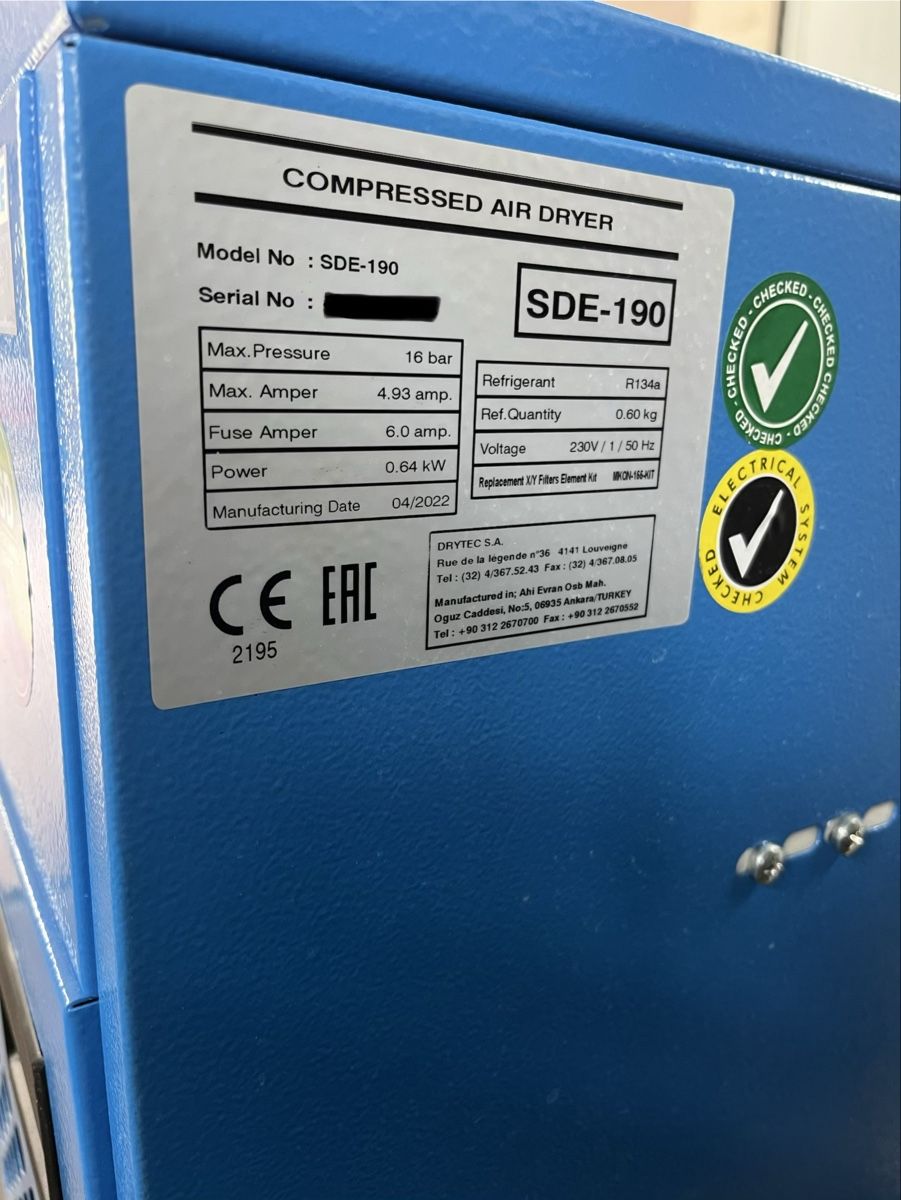 Tutte le macchine: Kältetrockner Drytec SDE-190 – Usato da Tafers venduto da thunsch_ 2