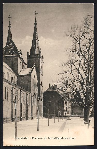 Cartes postales: Neuchâtel, Terrasse de la Collégiale e – D'occasion à Berlin par bartko-reher