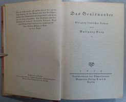 Das Gralswunder. Ein ganz komischer Roman von Wolfgang Goetz