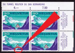 1967_451_SAN BERNARDINO Autotunnel mit Abart "Retouche" **