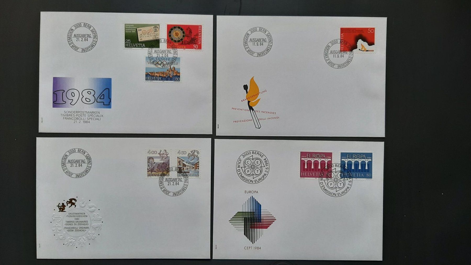 Tutti i francobolli: CH Ersttagsbriefe Sammlung Jahr 1984 – Nuovo (secondo la descrizione) da Pfäffikon ZH venduto da Romulus