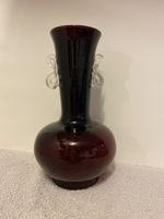 Burgundy Art  Glas Vase  Vintage Design