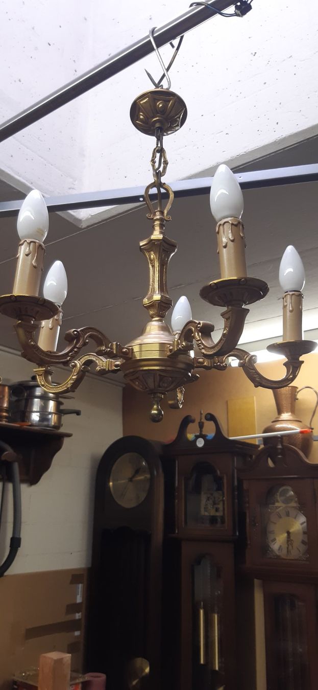 Lampadari & plafoniere: Antik Kronläuchter mit 5 Flammi – Usato da Füllinsdorf venduto da Salvi60 1