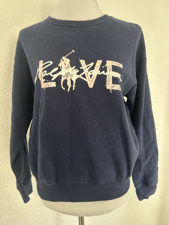 Pullover Ralph Lauren Pink Pony blau Groesse S