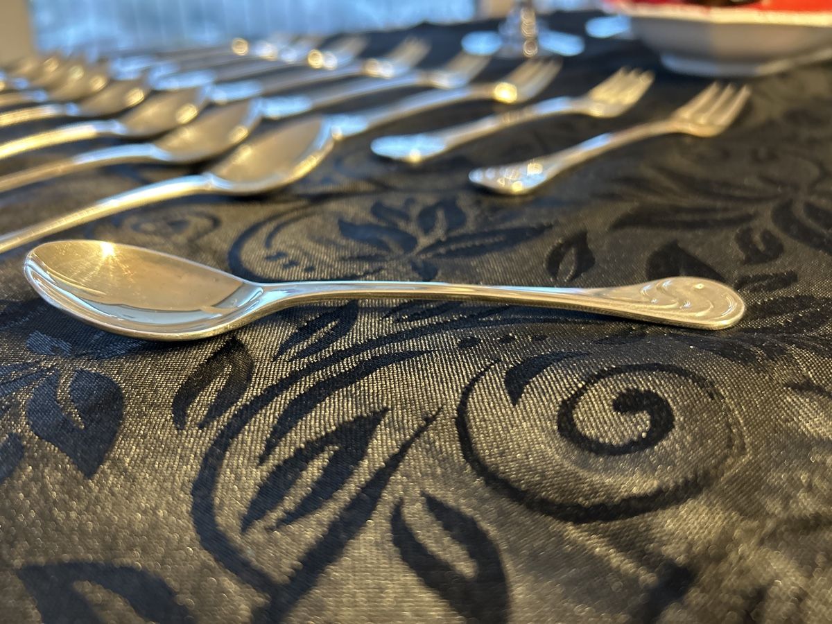Rosenthal Set di posate: 8 Rosenthal Silber Kaffeelöffel + 8 Kuchengabeln – Usato da Affoltern am Albis venduto da TanGotan 1