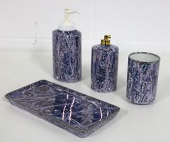Edles 4-teiliges Badezimmer-Set aus Keramik