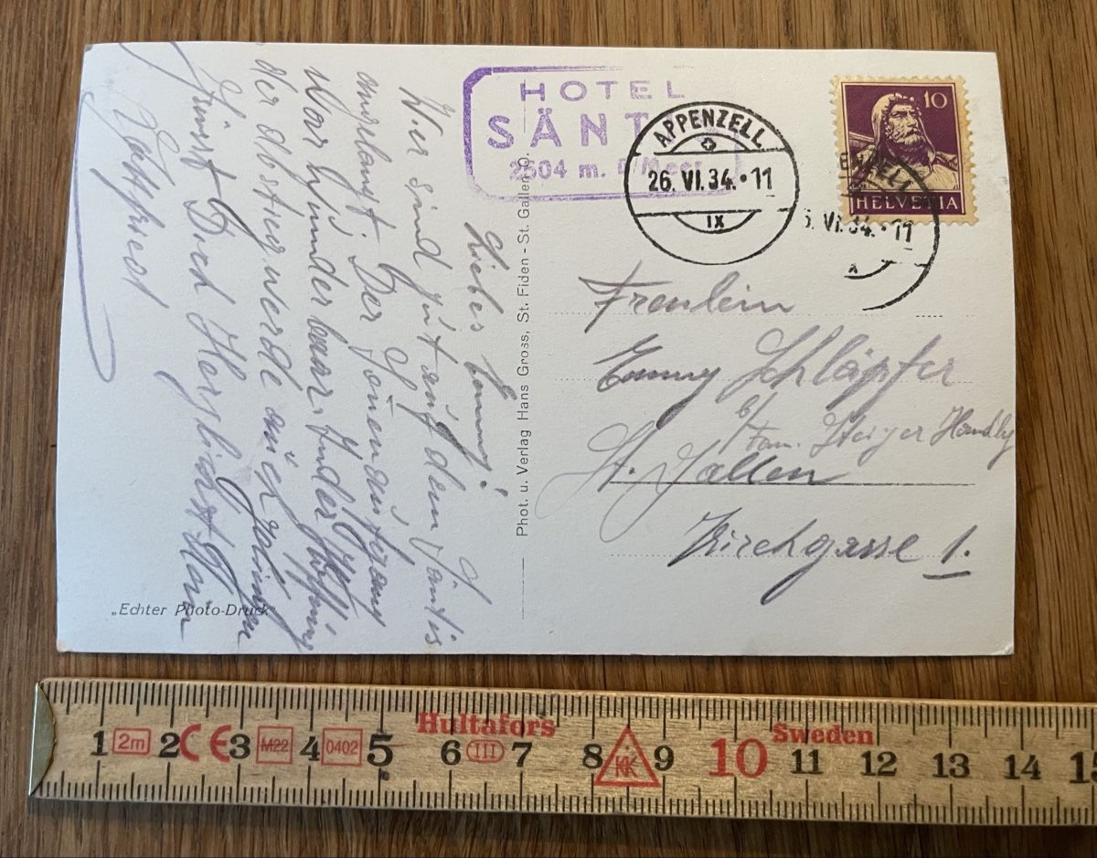 Cartoline postali: Antike Ansichtskarte Säntis – Usato da Waldstatt venduto da Cremschnitte 2