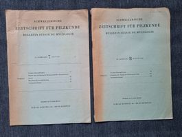 2 seltene Ausgaben Schweizer Zeitschrift für Pilzkunde 1946