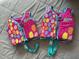 2 Size Bestway Swim Safe vests, pink, 1-6 years