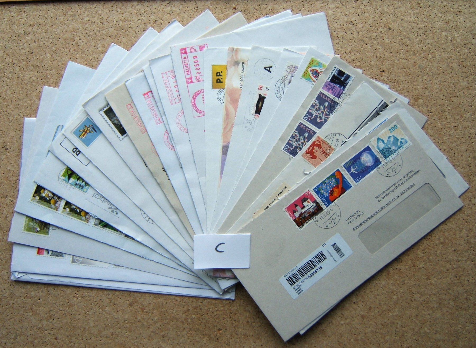 Alle Briefmarken: SCHWEIZ LOT BRIEFE (C) – Gebraucht aus Brunnen von Nonne04