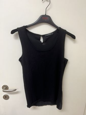 Schwarzes Top Globus Grösse S