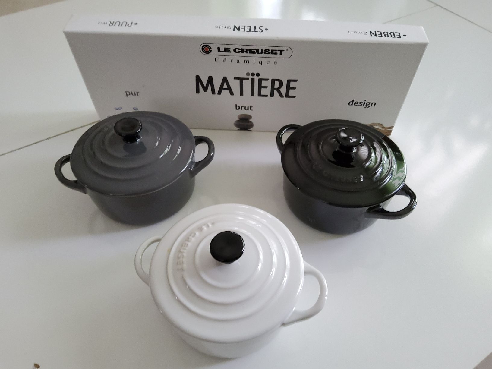 Le Creuset Pentole: Mini-Cocottes Le Creuset, 3er-Set – Nuovo e nell'imballaggio originale da Oberwangen b. Bern venduto da rol_p5g6