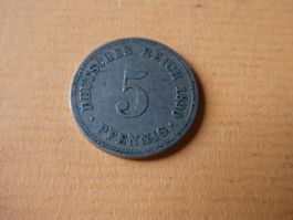 Dt. Reich 1889 D, 5 Pfennig