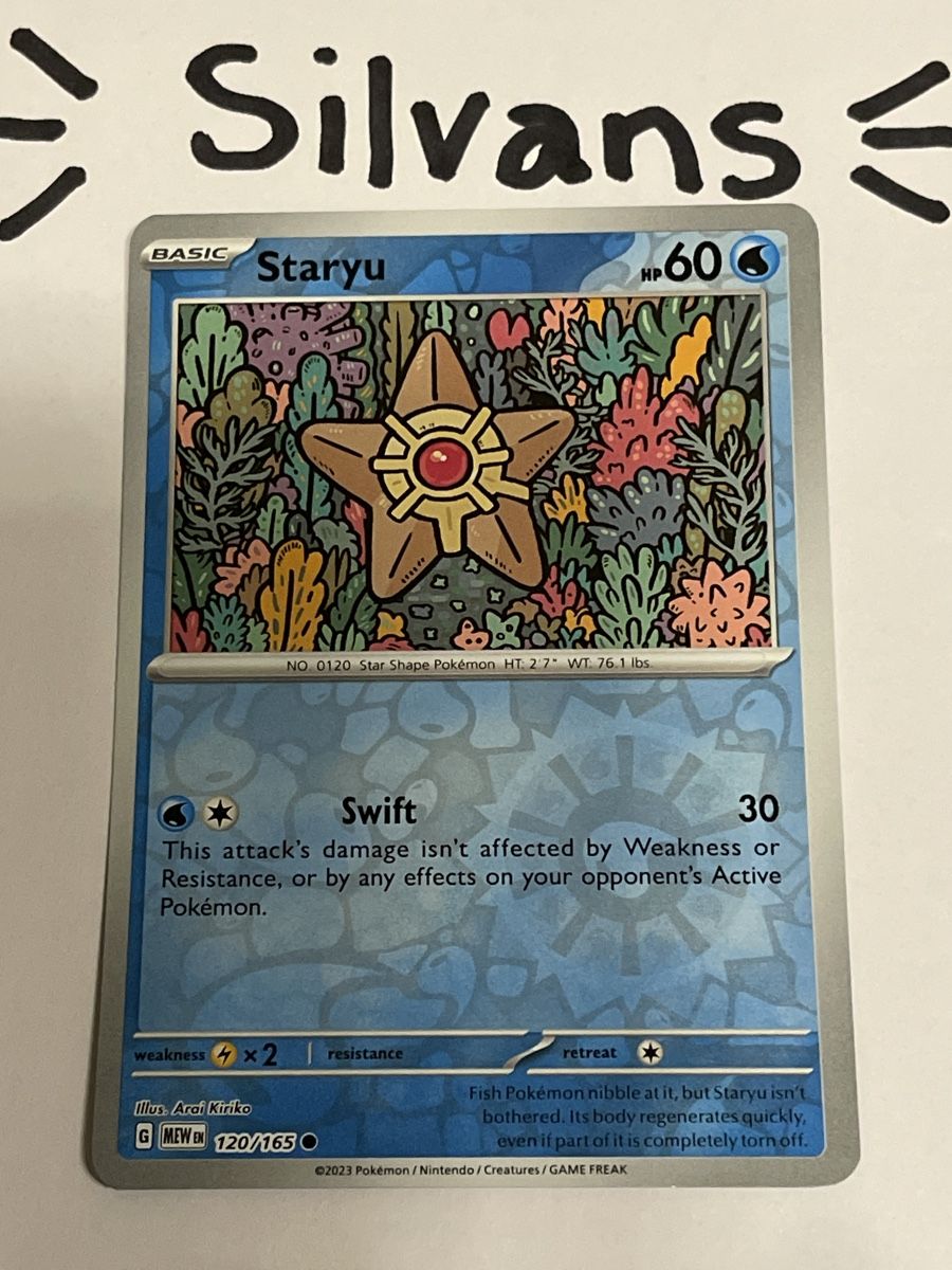 Pokémon Carte collezionabili: Staryu Reverse Holo 120/165 MEW 151 Englisch – Nuovo (secondo la descrizione) da Wil SG venduto da Silvans