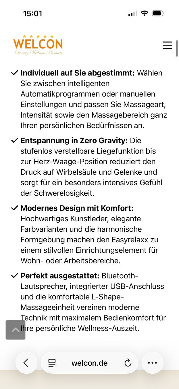 Sessel: Massagesessel WELCON Easyrelax – Gebraucht aus Halten von simonaaw 3