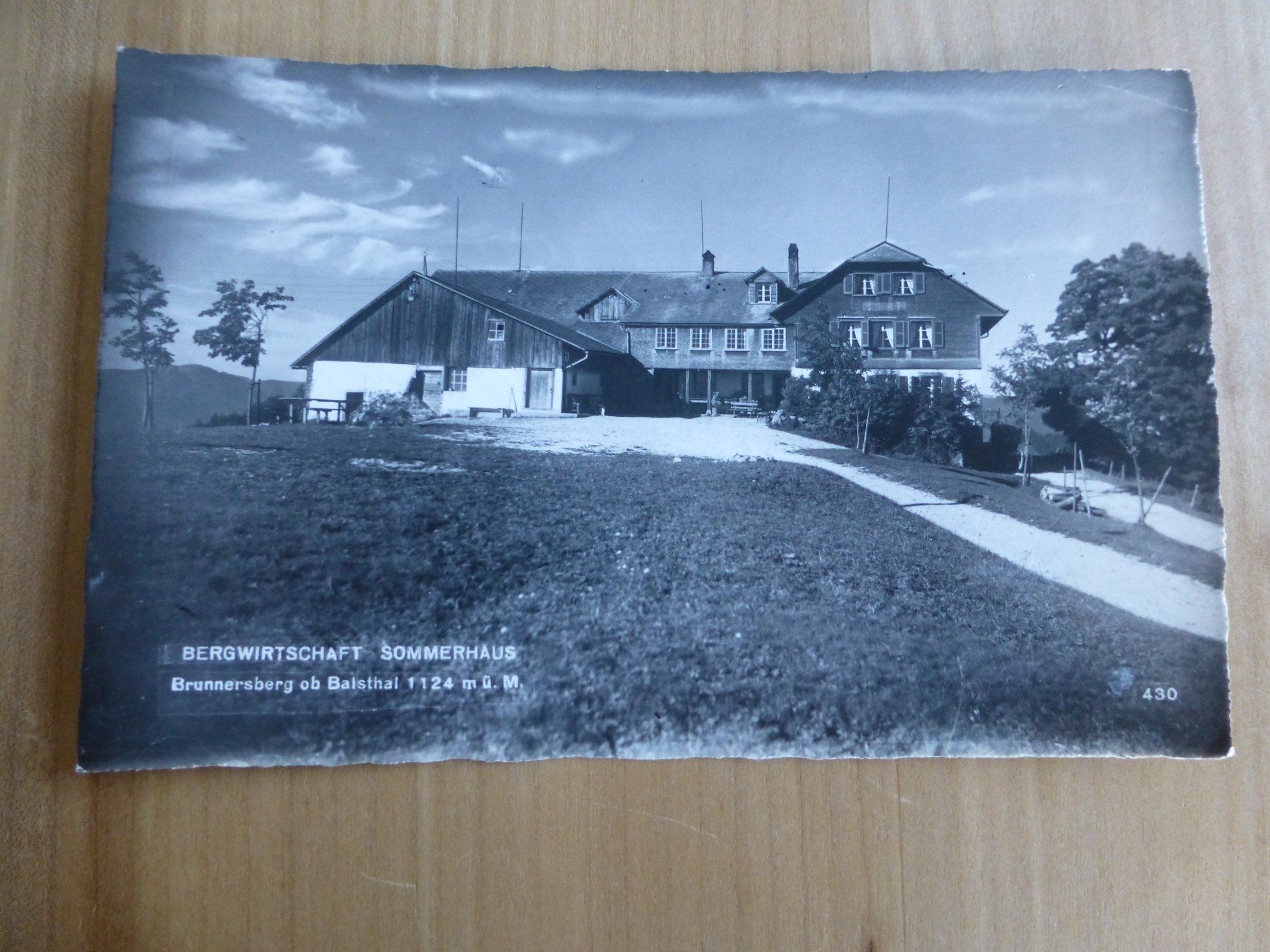 Cartoline postali: Balsthal, Bergwirthaus Brunnersberg 1951 – Usato da Bettlach venduto da 1saurer