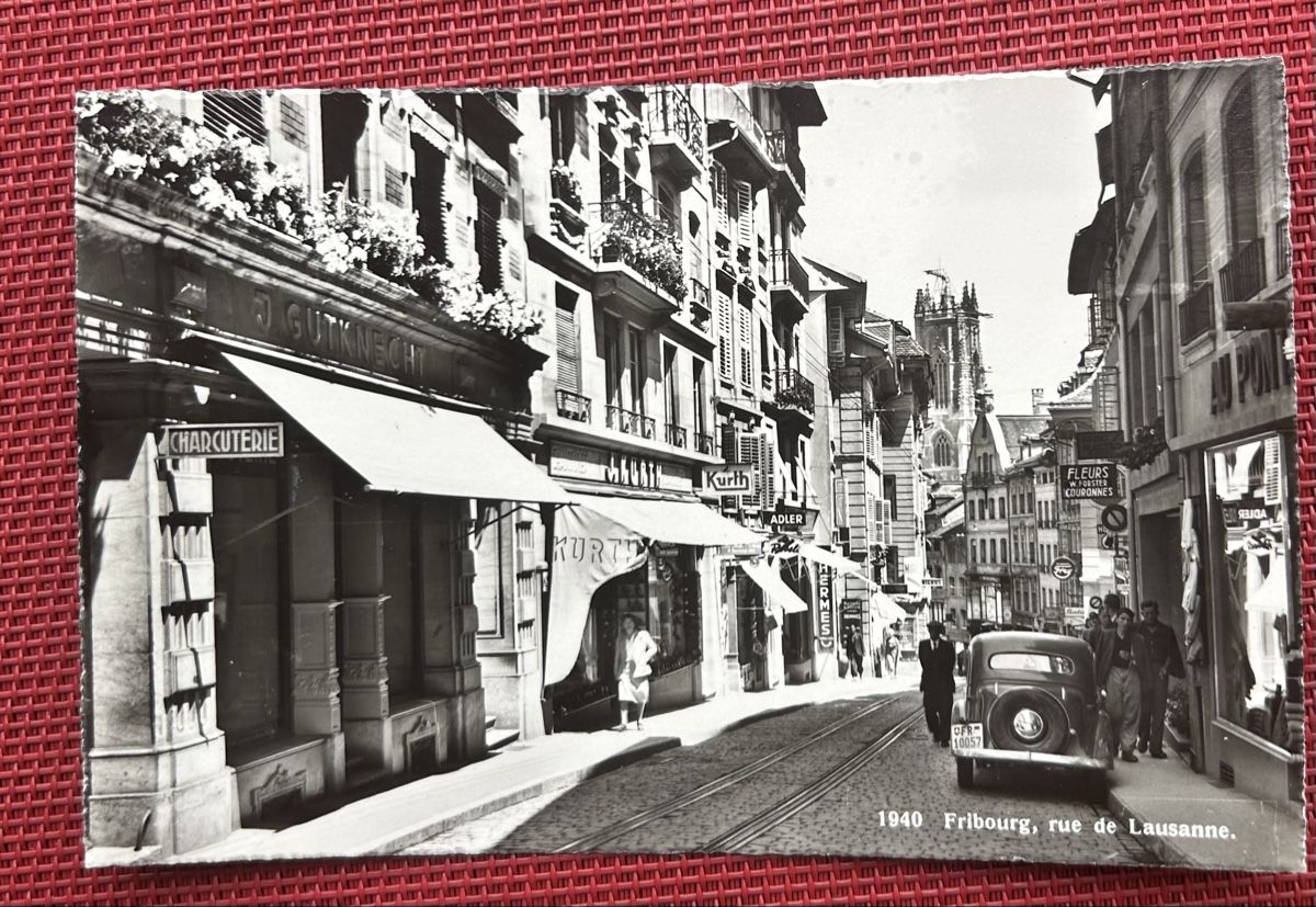 Cartoline postali: Fribourg rue de Lausanne  – Usato da Horw venduto da Tellbub