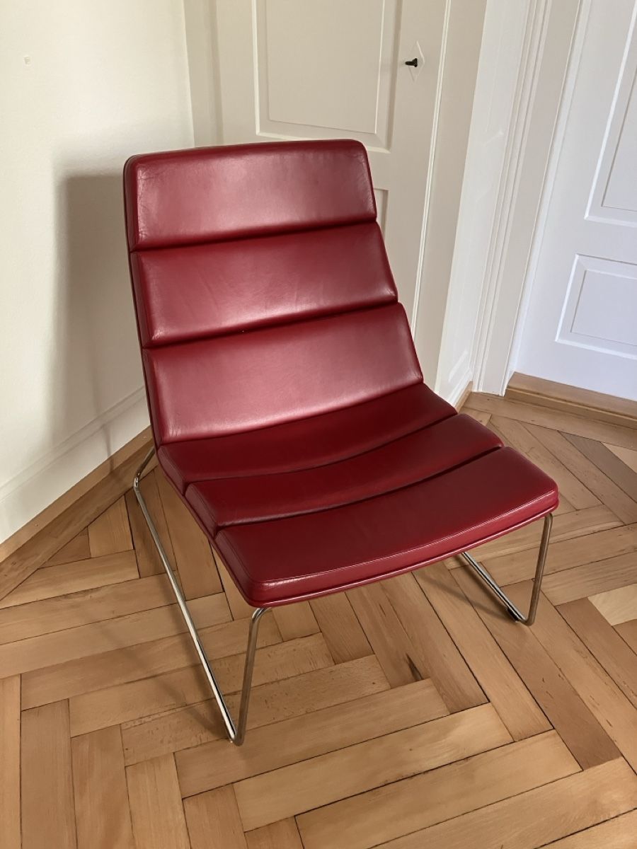 Dietiker Sessel: Dietiker Relounge Sessel Leder Dunkelrot – Gebraucht aus Winterthur von Amigofreestyle 2
