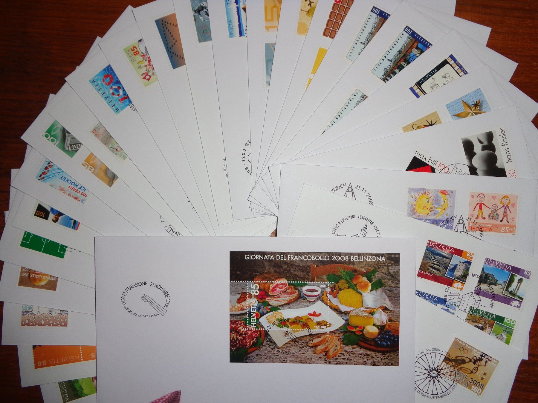 Tutti i francobolli: CH FDC Serie 2008 komplett – Usato da Bürglen TG venduto da StampGraf
