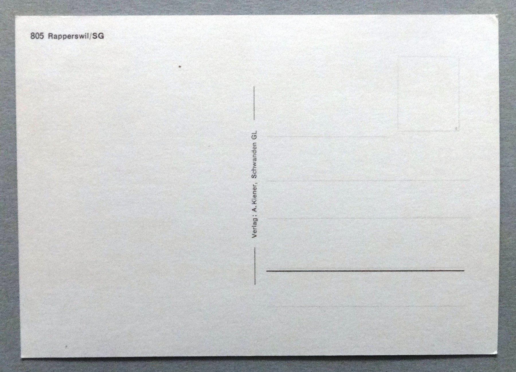 Cartoline postali: Rapperswil/SG – Usato da Fétigny venduto da Billy2miny 1