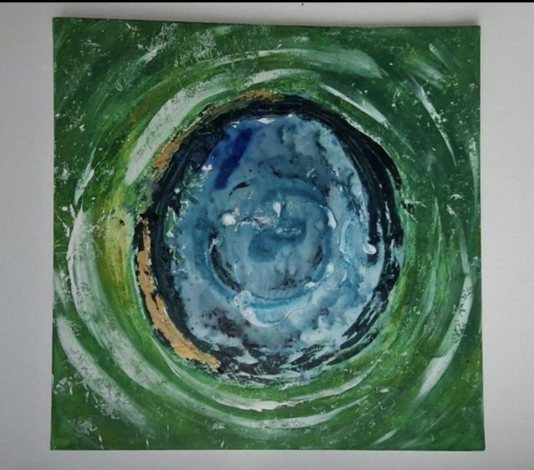 Dipinti: Einzigartiges Acrylgemälde "Auge" handmade 58×58 – Nuovo (secondo la descrizione) da Riehen venduto da Steinbock1970