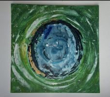 Einzigartiges Acrylgemälde "Auge" handmade 58×58