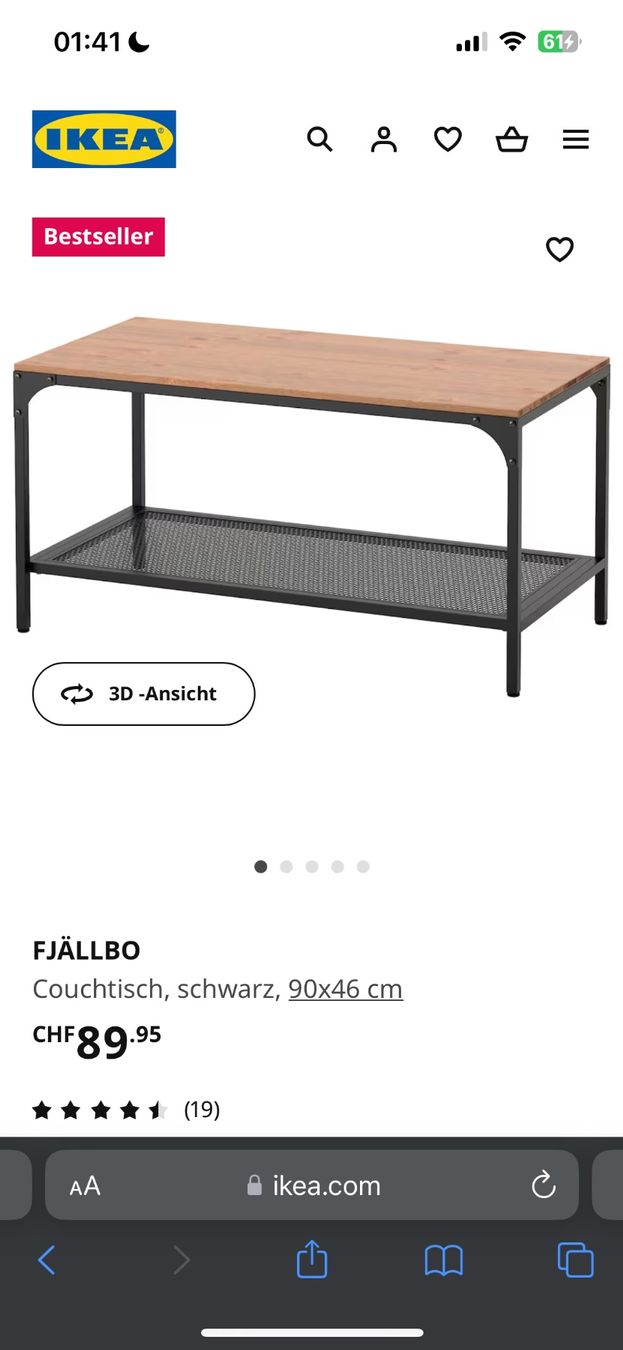 Ikea Tische: Ikea Fjällbo Couchtisch – Gebraucht aus Näfels von