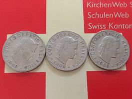 20 Rappen - TRIO 1909 Ni, nur 2,0 Mio!