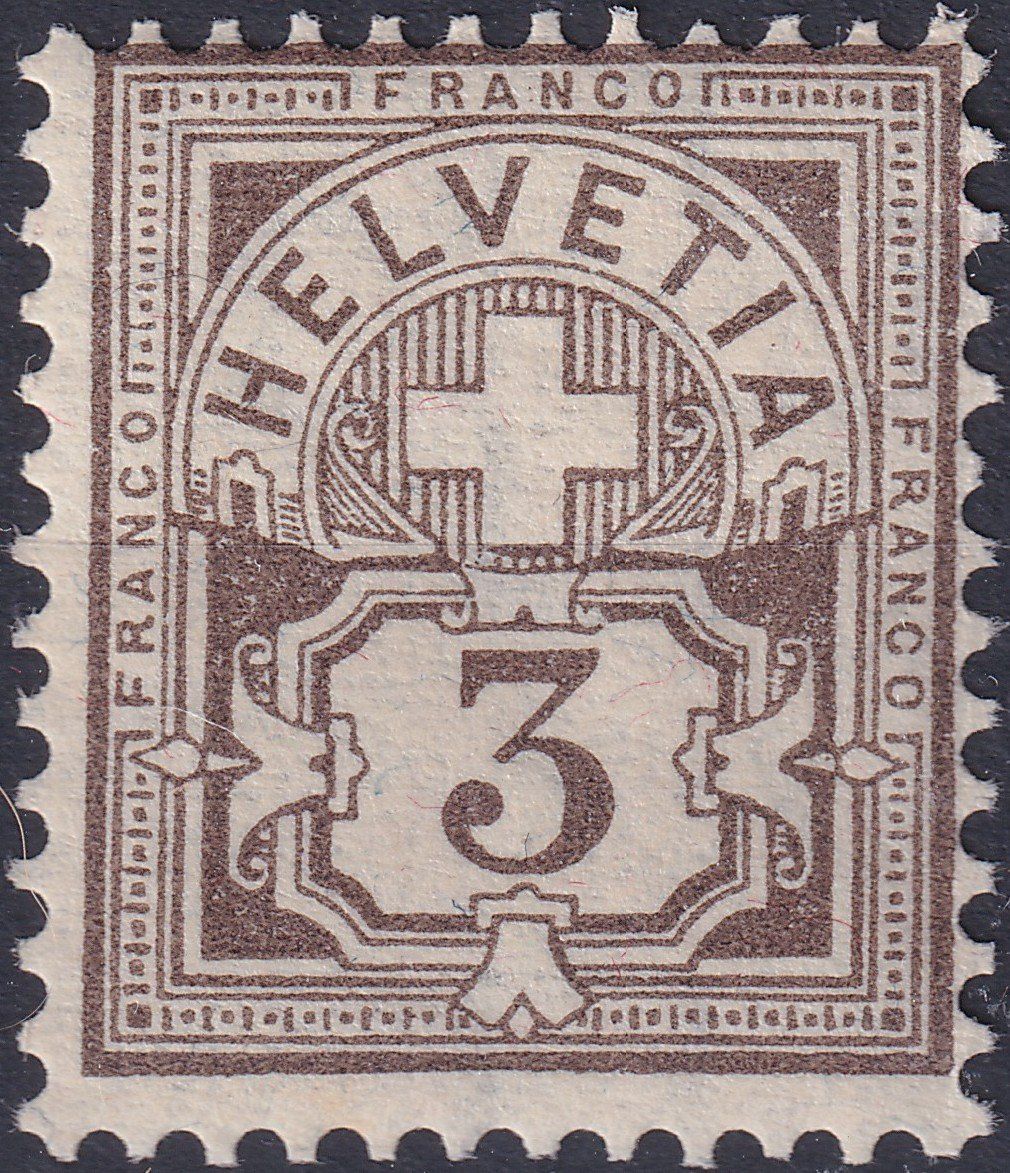 Tutti i francobolli: 1906: Ziffermuster: Nr.81 ** postfrisch – Usato da Sursee venduto da Luzernerraute
