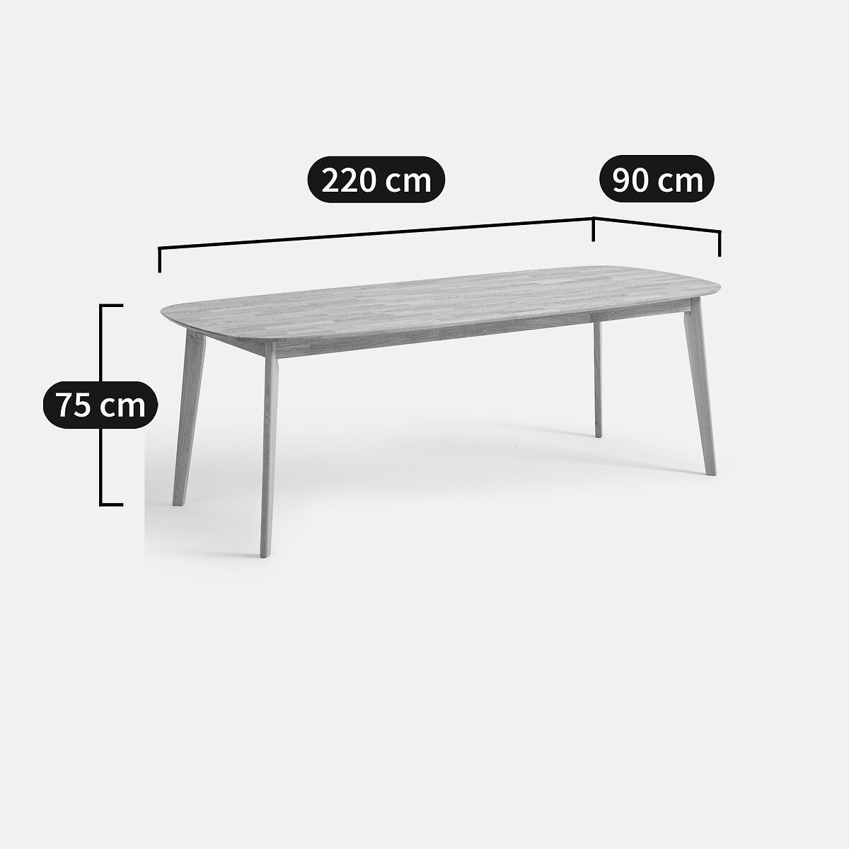 La Redoute Tavoli: Table à manger, en chêne, 8 couverts, La Redoute – Usato da Genève venduto da llanos_berser 6